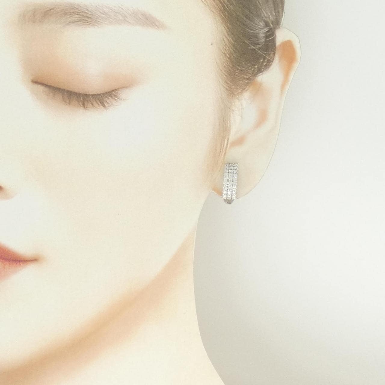 K18WG ダイヤモンド ピアス/イヤリング 1.08CT