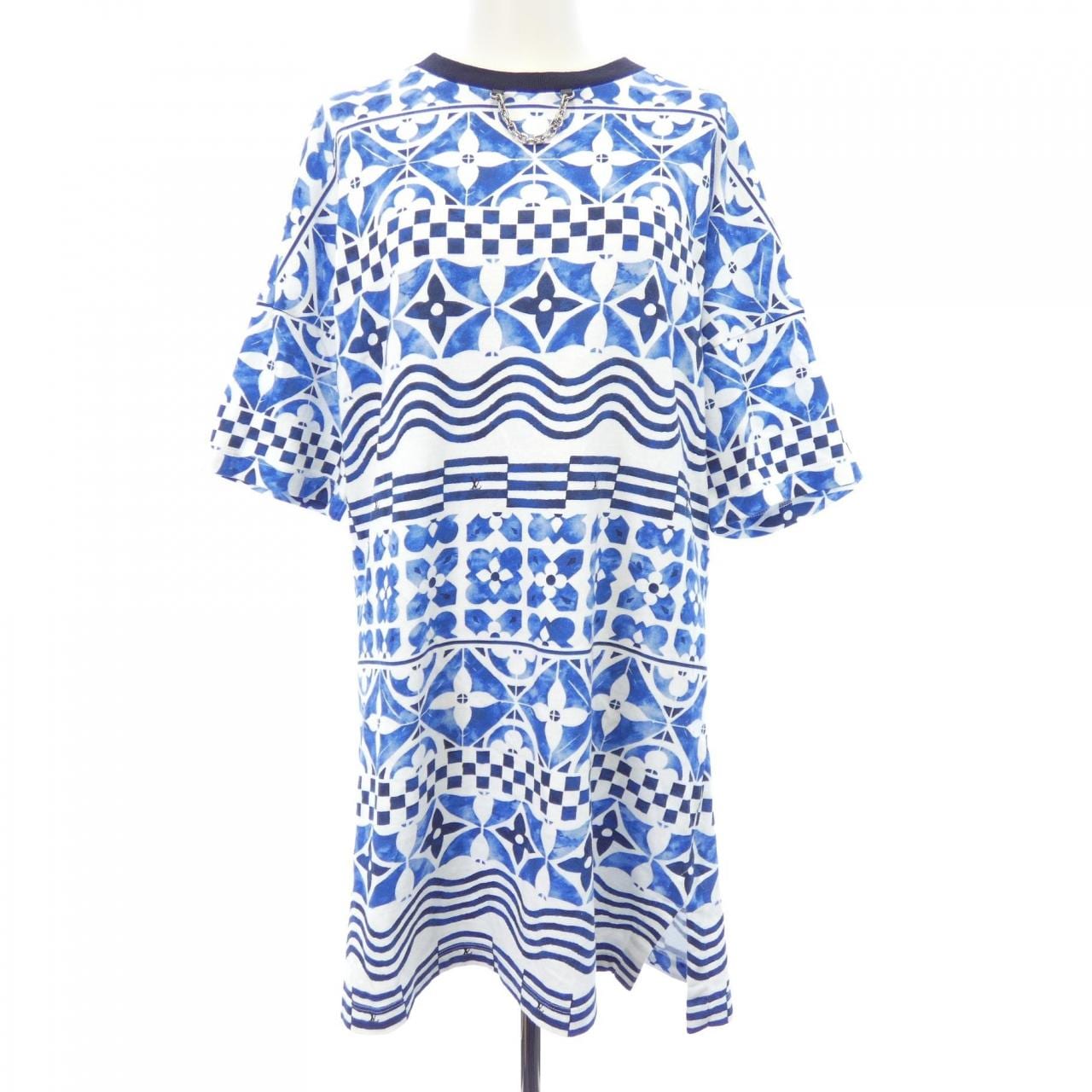 ルイヴィトン LOUIS VUITTON モノグラムタイルプリントTシャツドレス FPJD08EEV カットワンピース