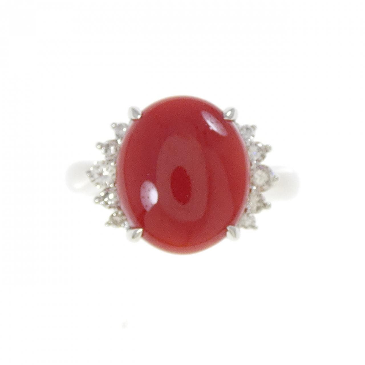 PT900 サンゴ リング 3.81CT