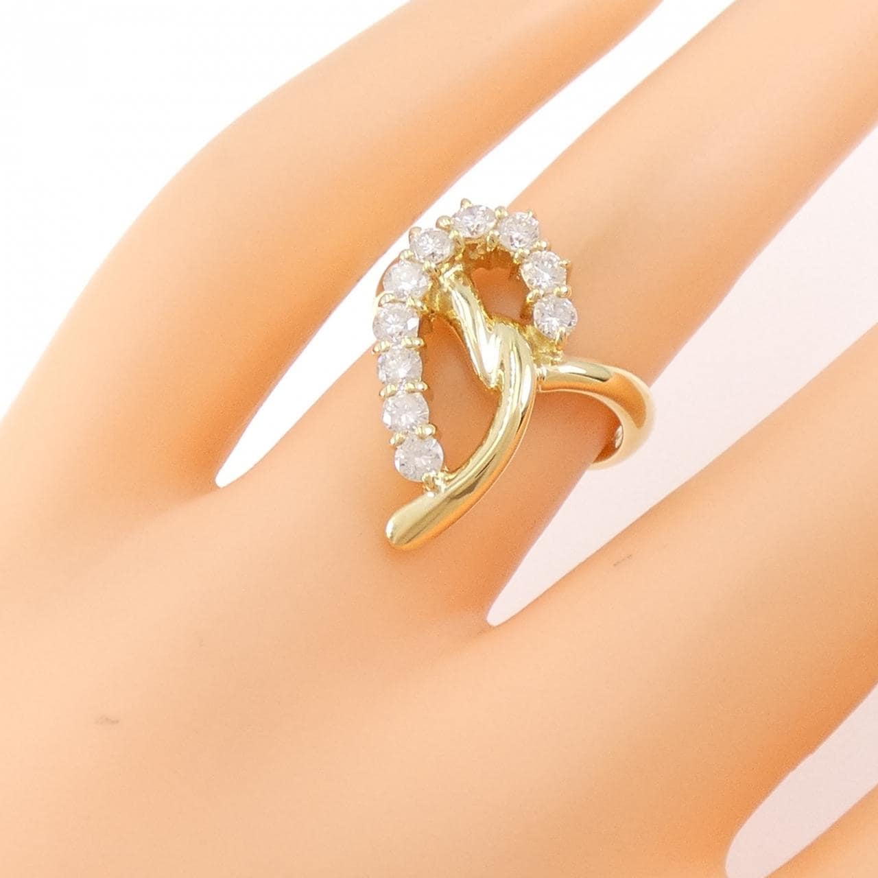 K18YG ダイヤモンド リング 0.740CT