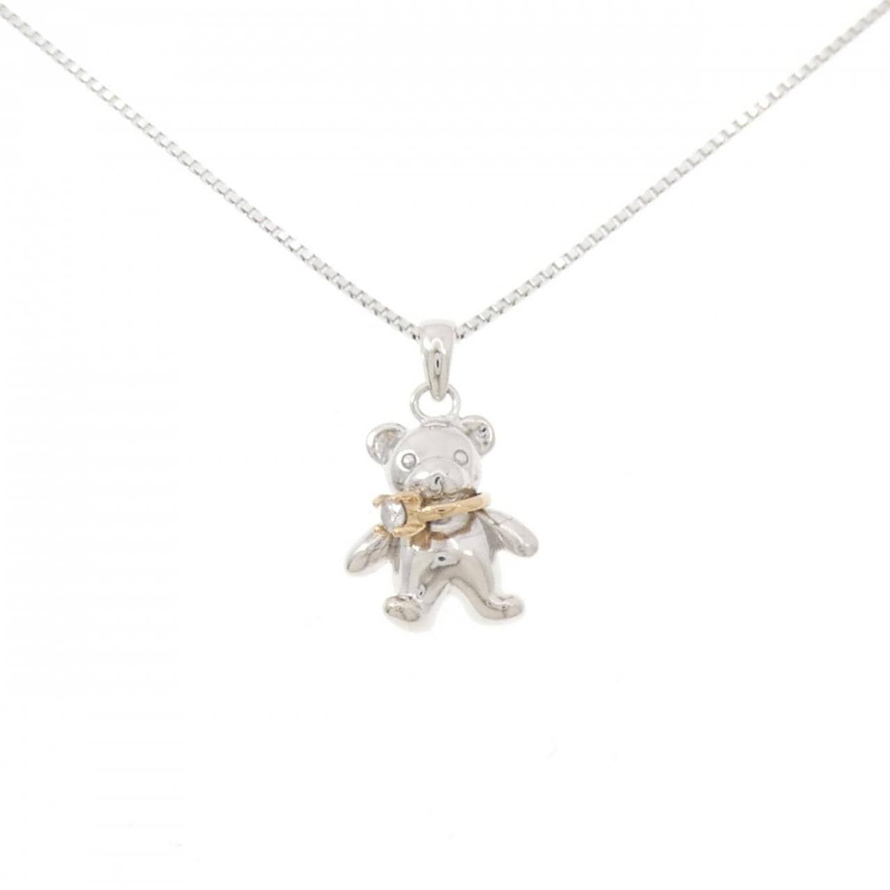 K18WG/K18PG Bare Diamond Necklace 0.03CT