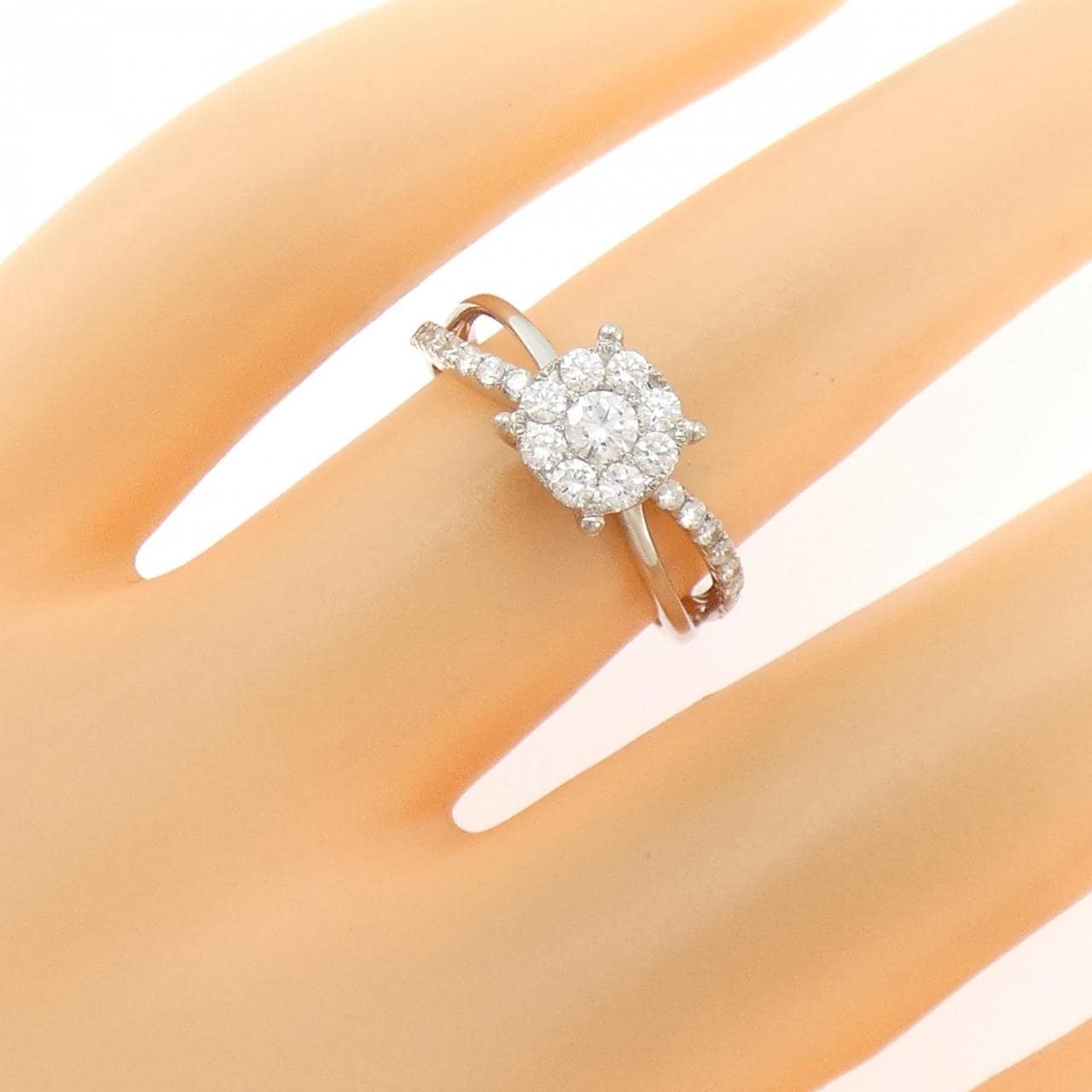 K18WG ダイヤモンド リング 0.101CT