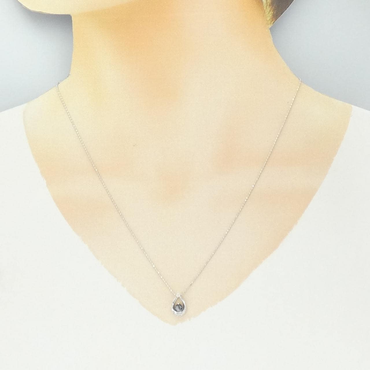 K18WG ダイヤモンド ネックレス 0.30CT
