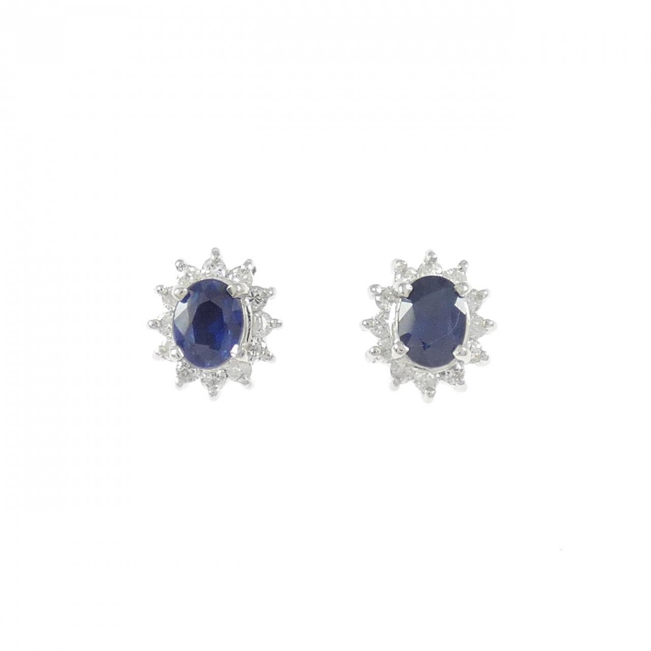 PT900 Sapphire Earrings
