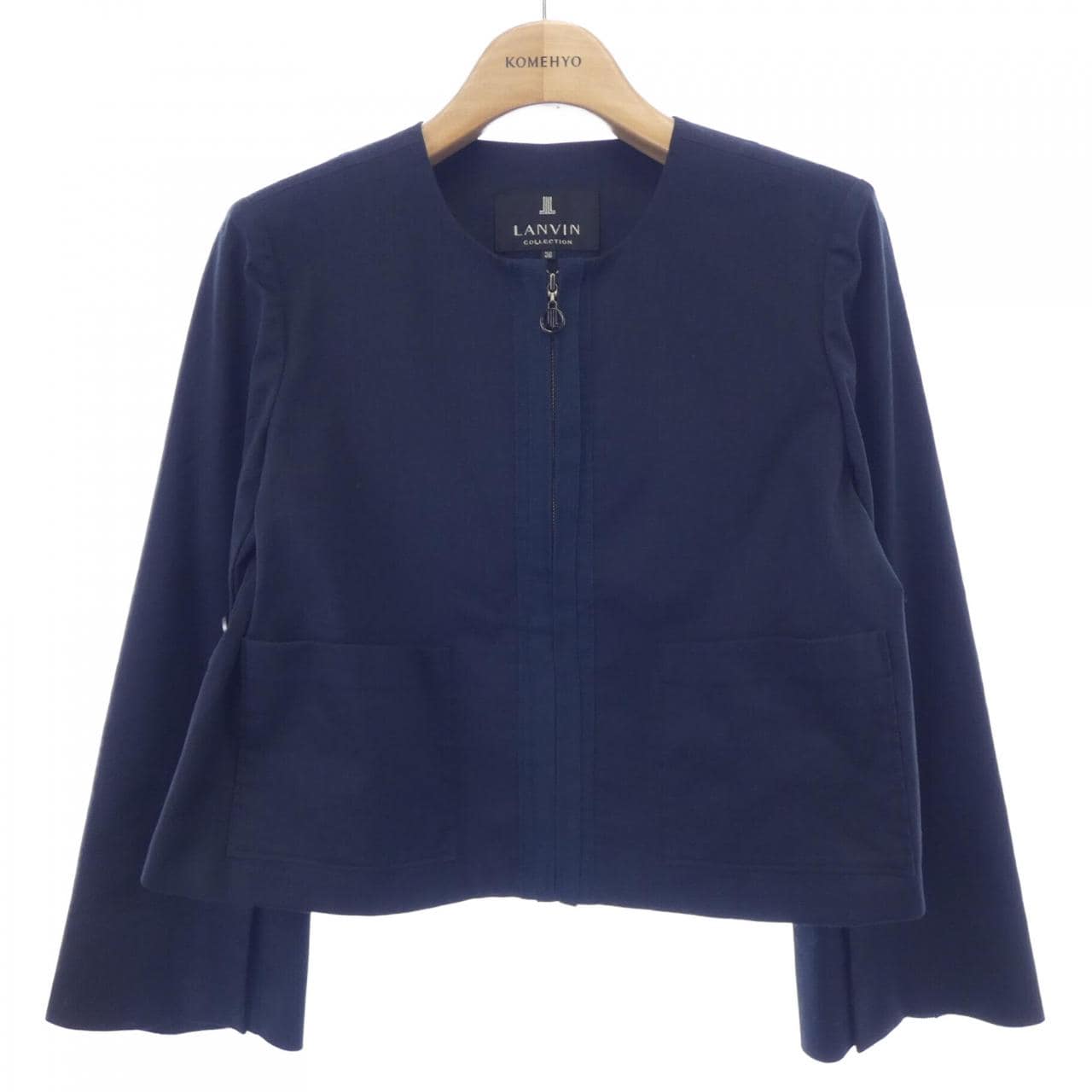 ランバンコレクション LANVIN COLLECTION ノーカラージャケット