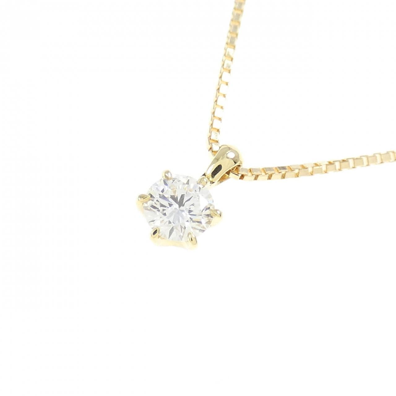K18YG Diamond necklace 0.258CT D SI1 VG