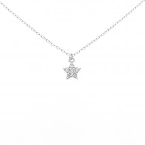 K18WG スター ダイヤモンド ネックレス 0.039CT