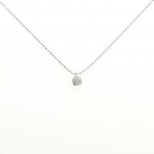 K10WG ソリティア ダイヤモンド ネックレス 0.10CT