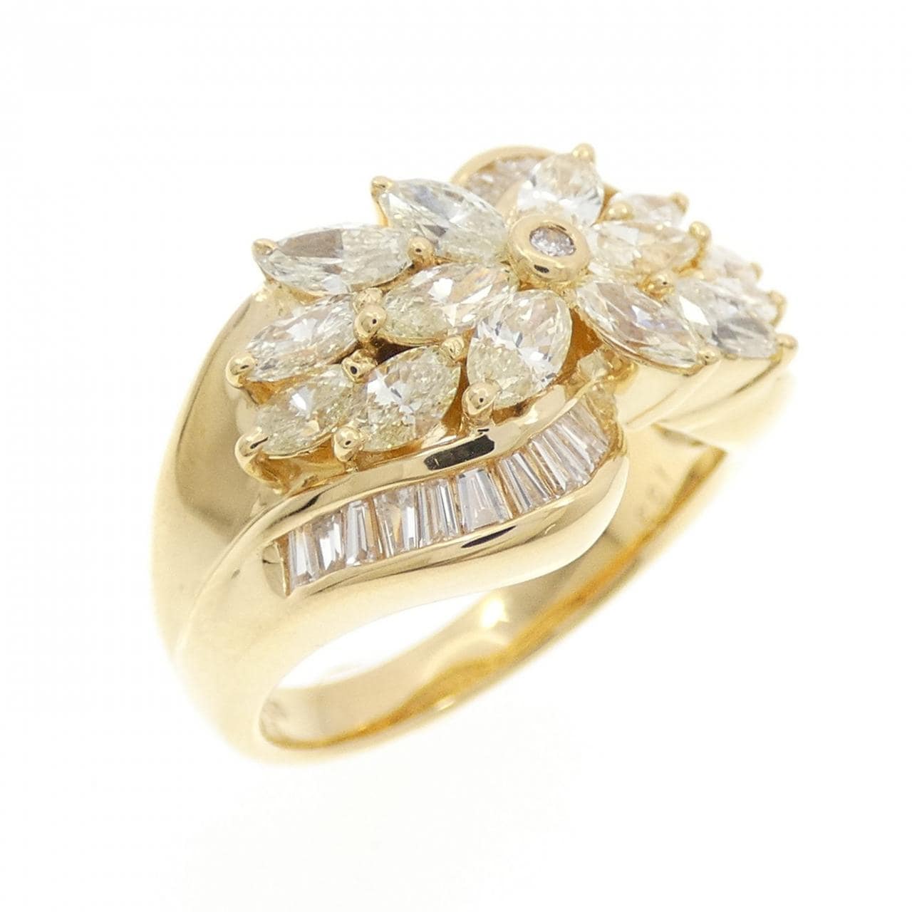 K18YG ダイヤモンド リング 1.65CT