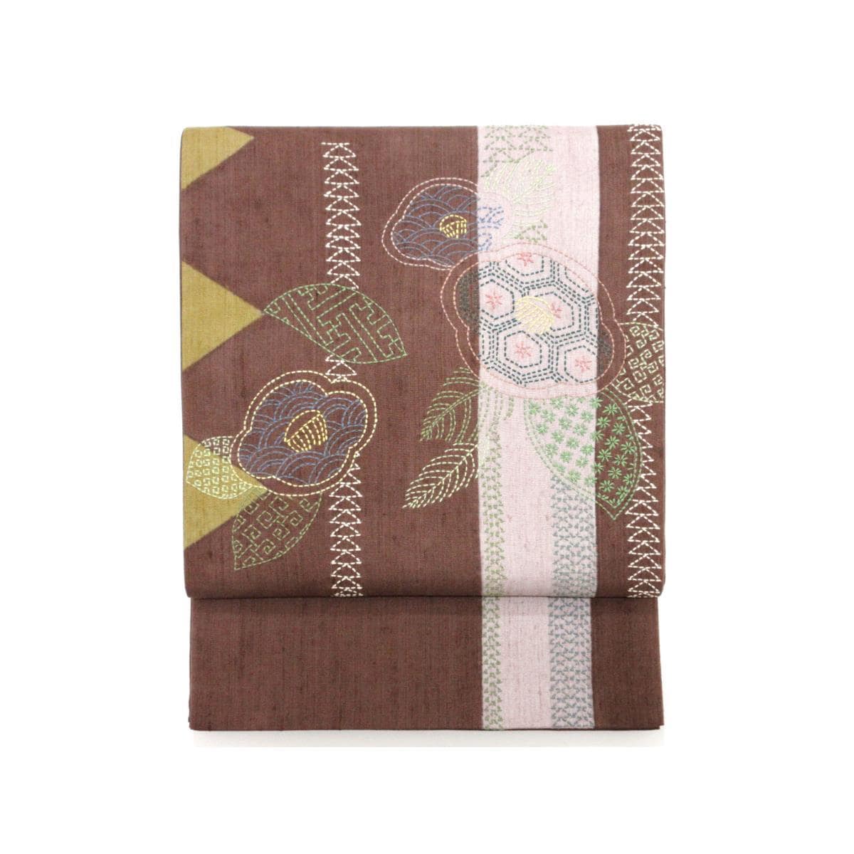 袋帶繭綢編織刺繡