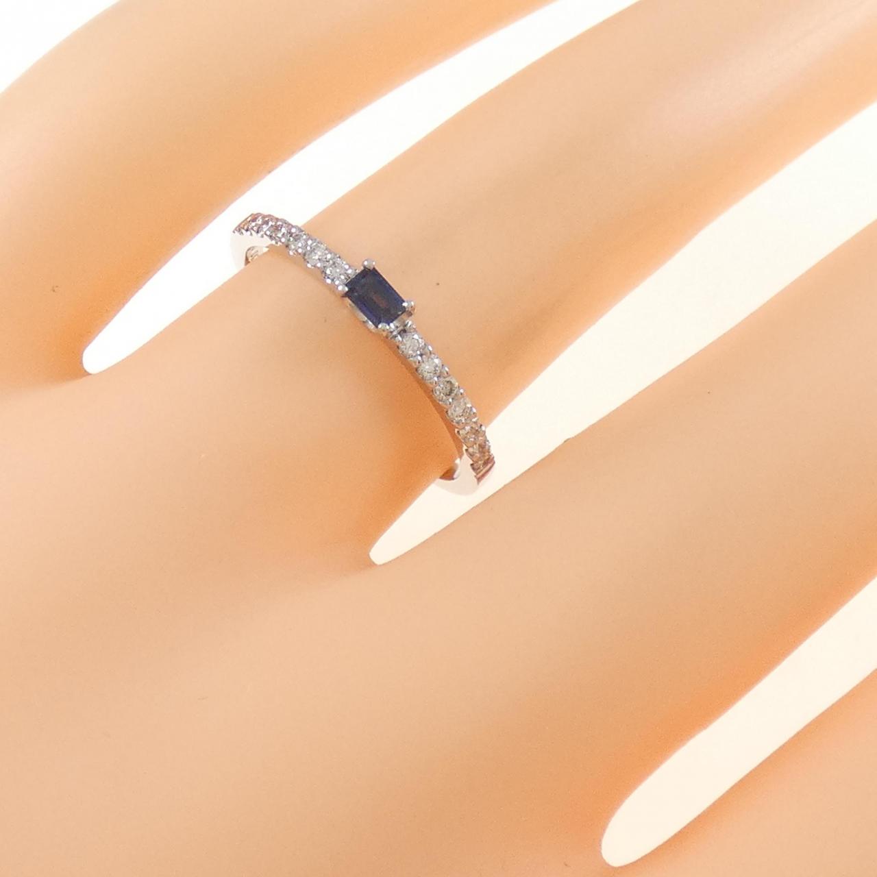 【新品】PT サファイヤ リング 0.10CT