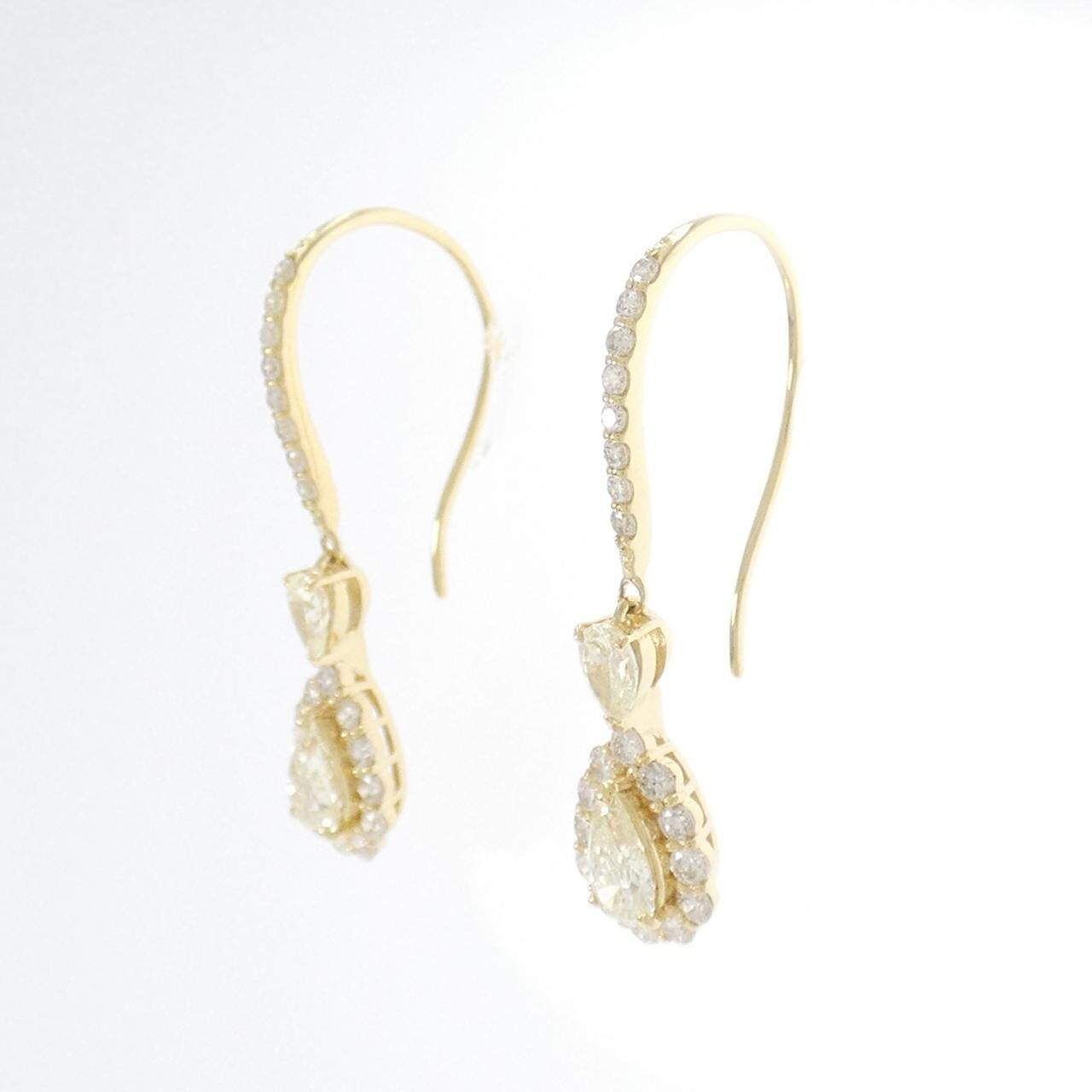 【新品】K18YG ダイヤモンド ピアス 1.10CT