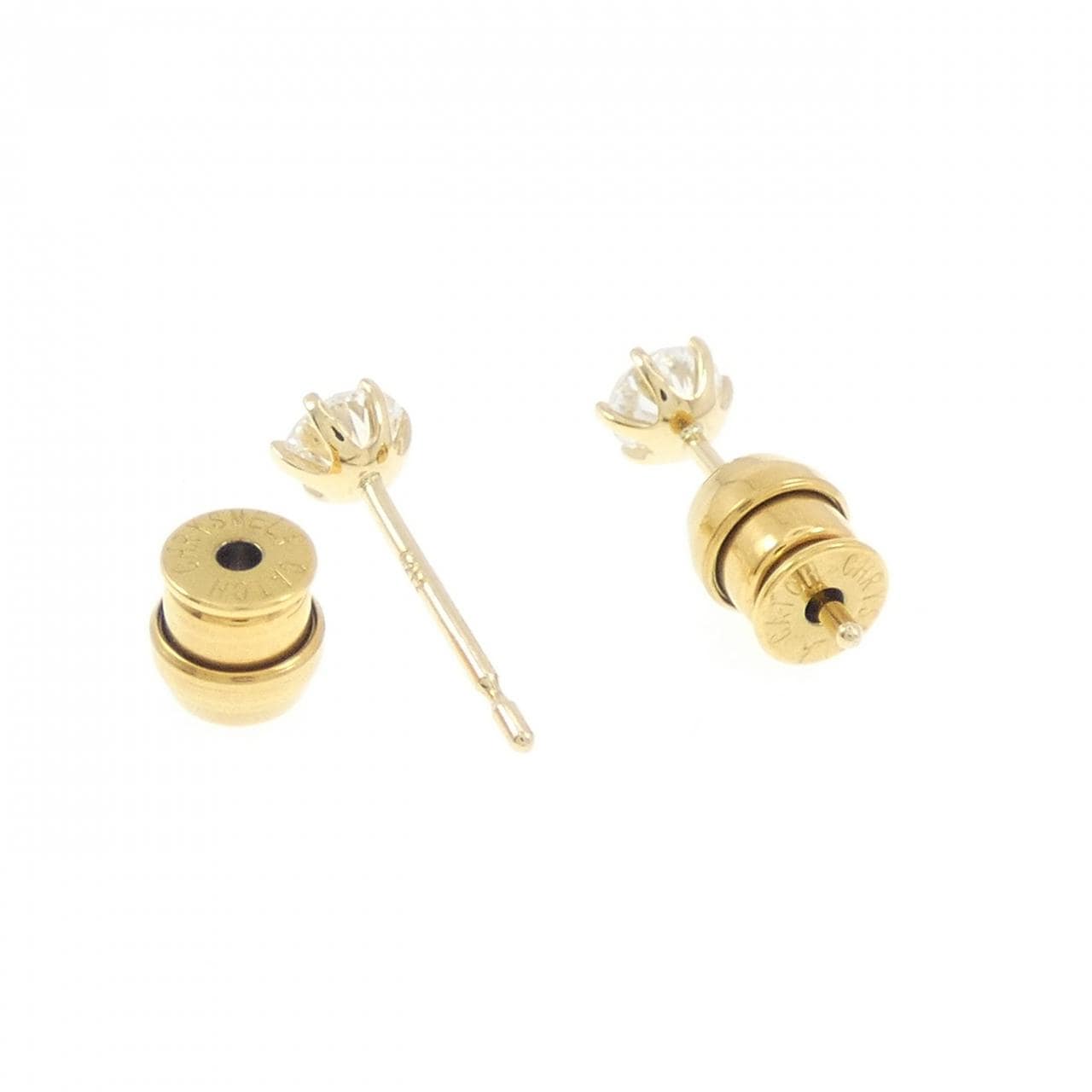 [再加工款] K18YG/ST鑽石耳環 0.207CT 0.212CT G VS2 品質好