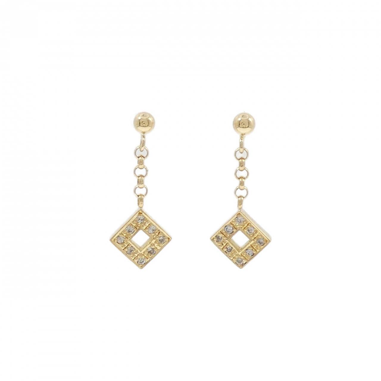 K18YG ダイヤモンド ピアス 0.10CT