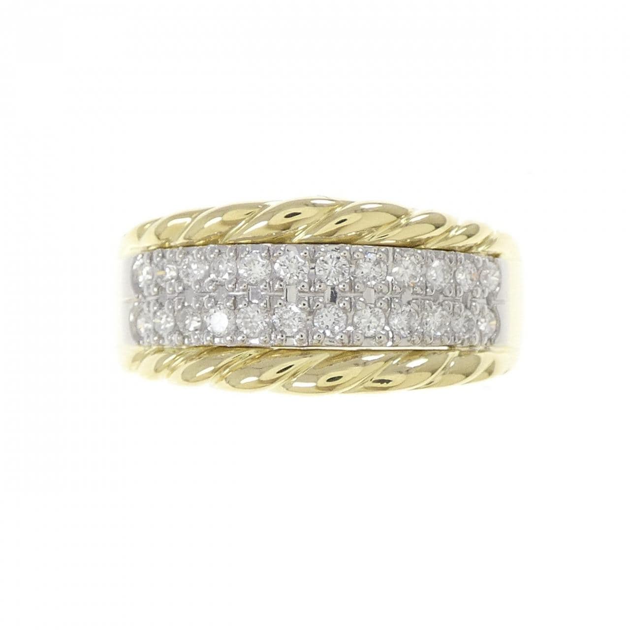 K18YG/PT900 ダイヤモンド リング 0.32CT