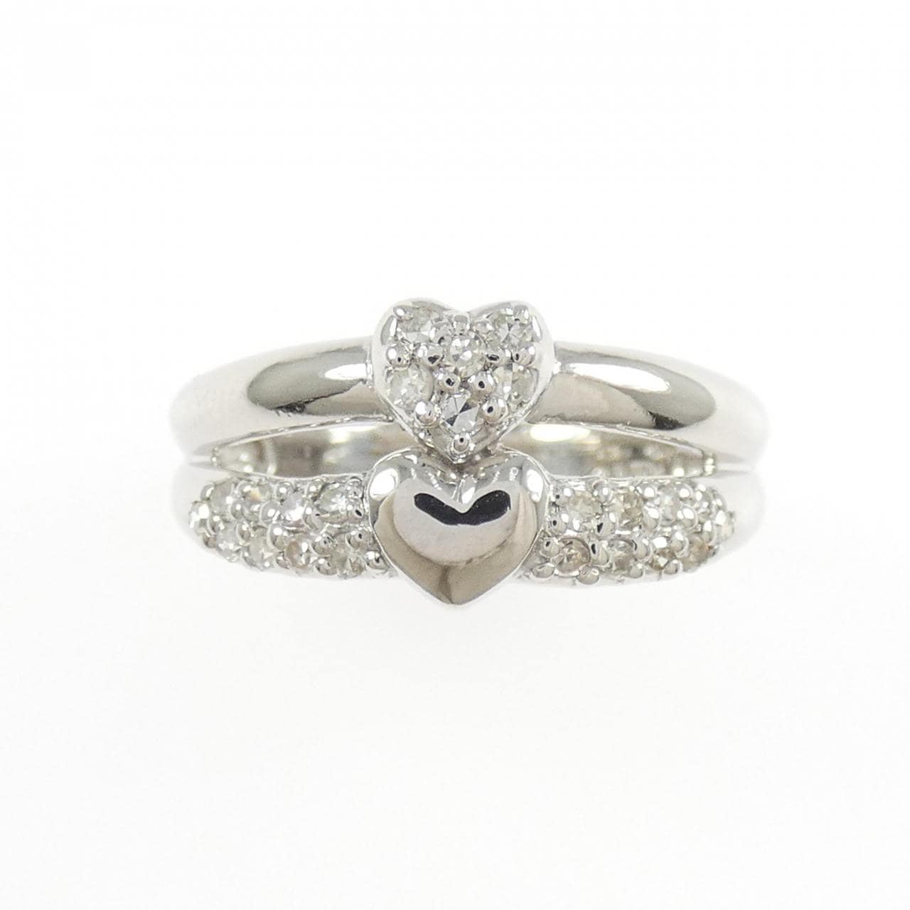 PT900 ハート ダイヤモンド リング 0.22CT