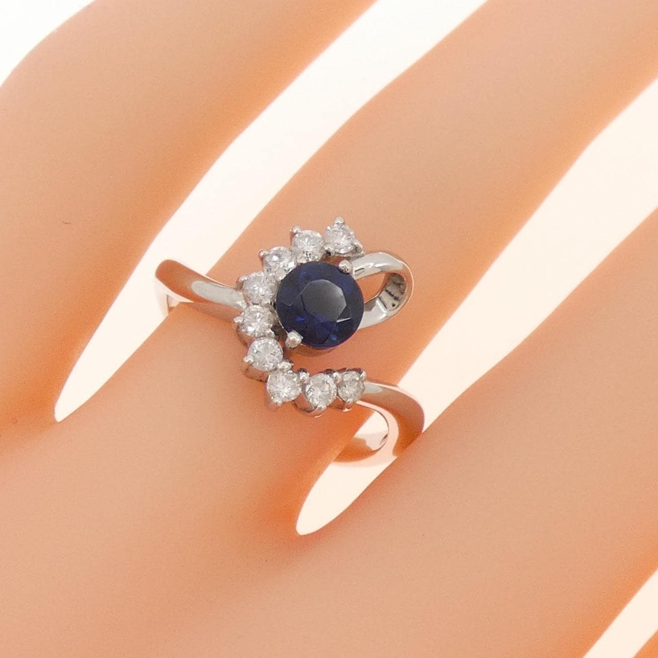 PT900 インディゴライトトルマリン リング 0.54CT