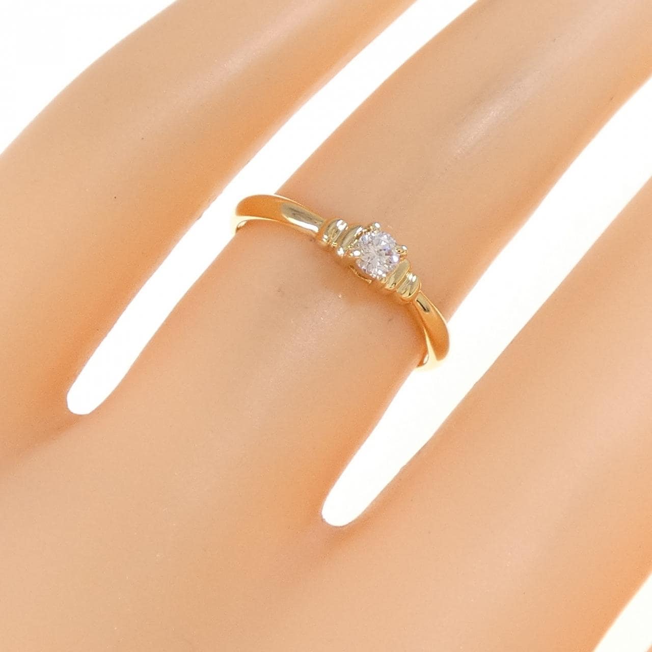 K18YG ダイヤモンド リング 0.08CT