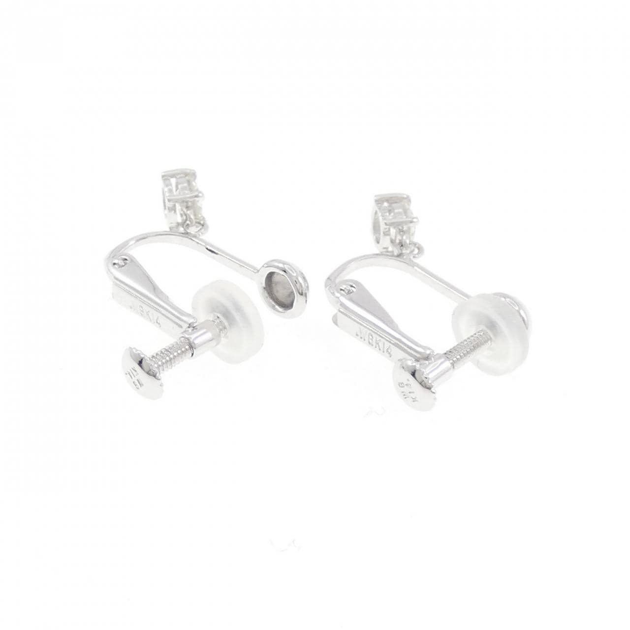 K18WG/K14WG ダイヤモンド イヤリング 0.30CT