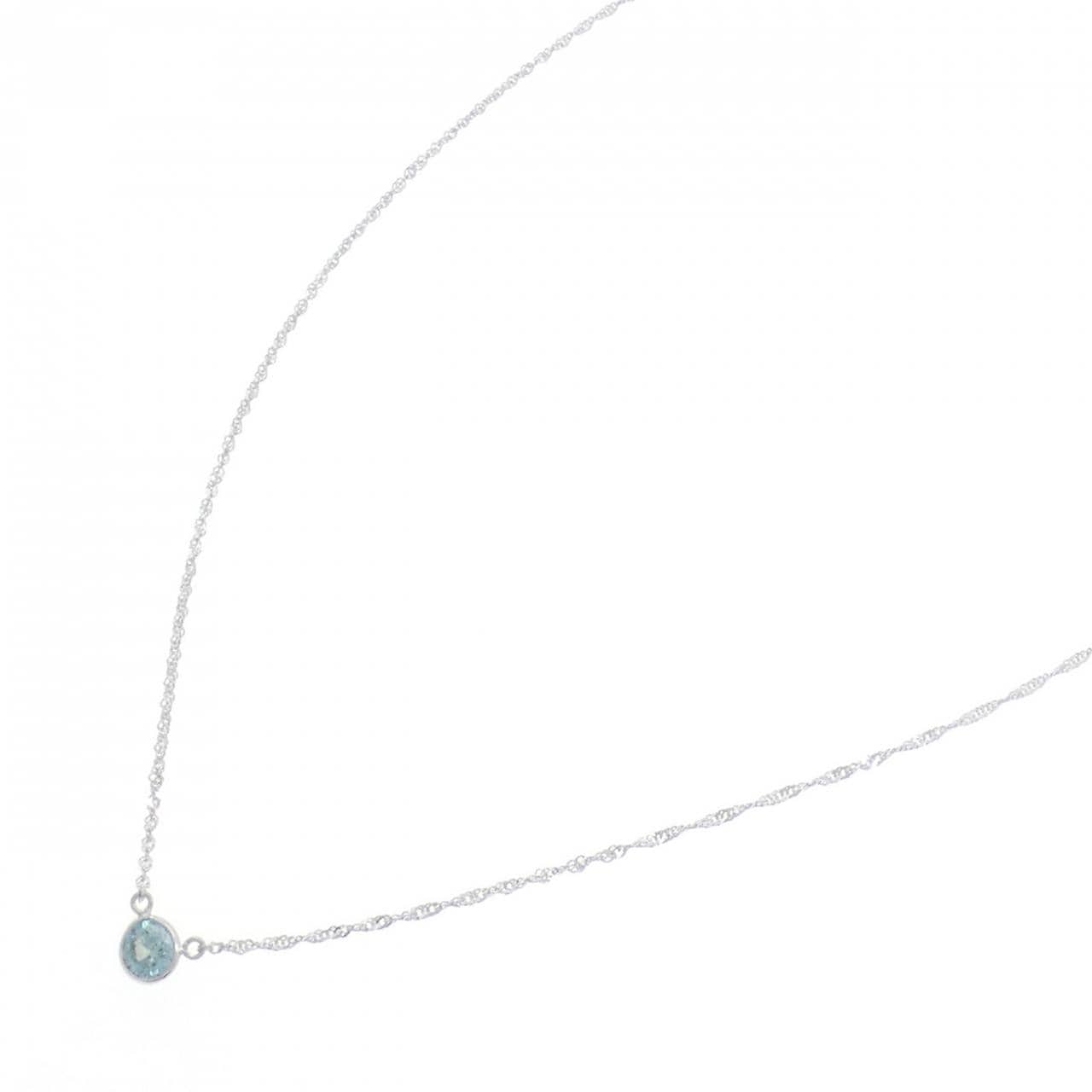 K18WG ダイヤモンド ネックレス 0.18CT