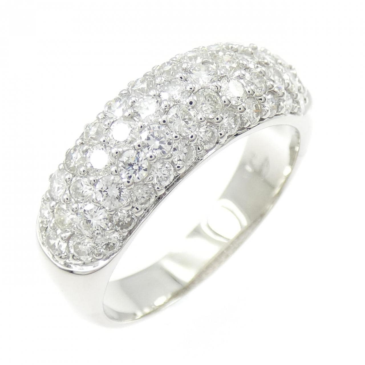 K18WG パヴェ ダイヤモンド リング 1.48CT