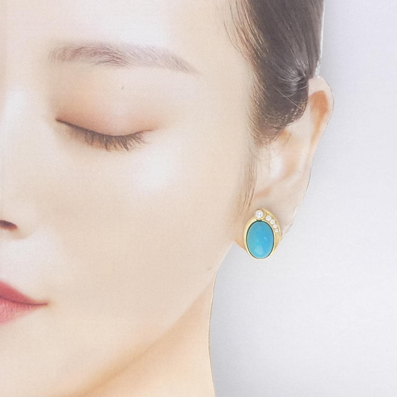 ミキモト ターコイズ イヤリング 13.66CT