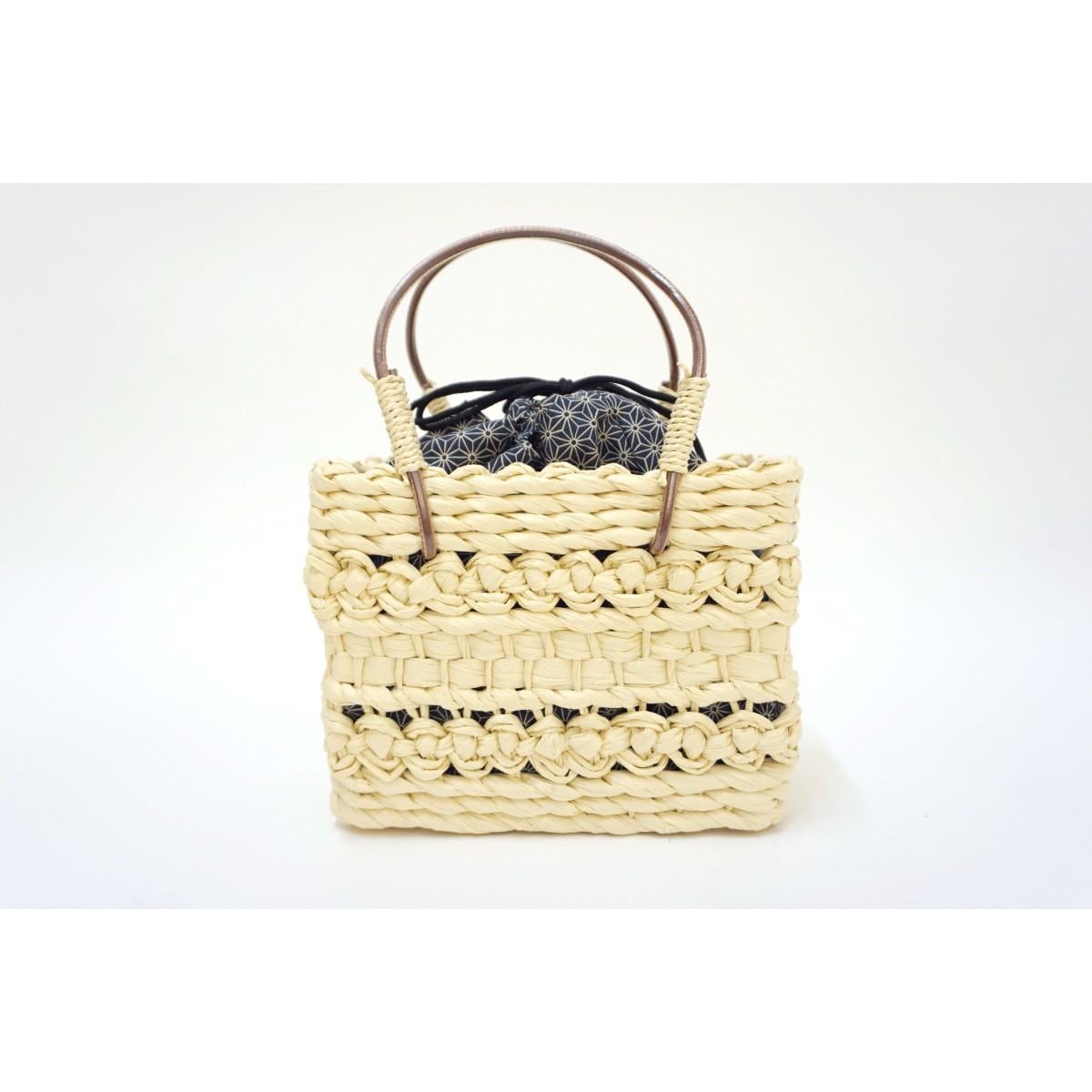 【新品】和紙製カゴバッグ