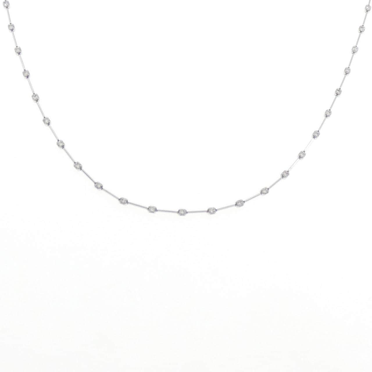 K18WG ダイヤモンド ネックレス 1.00CT