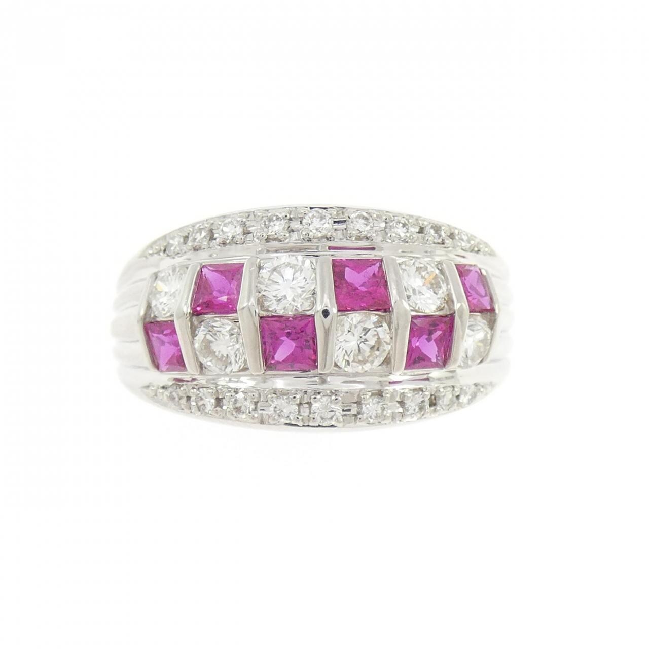 PT900 ルビー リング 0.77CT