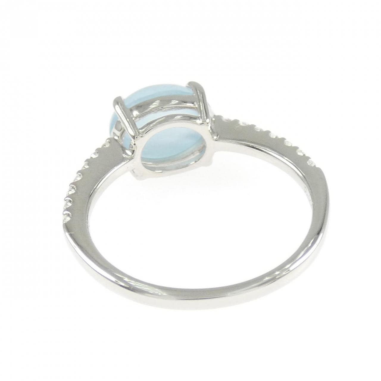 PT900 アクアマリンキャッツアイ リング 2.05CT