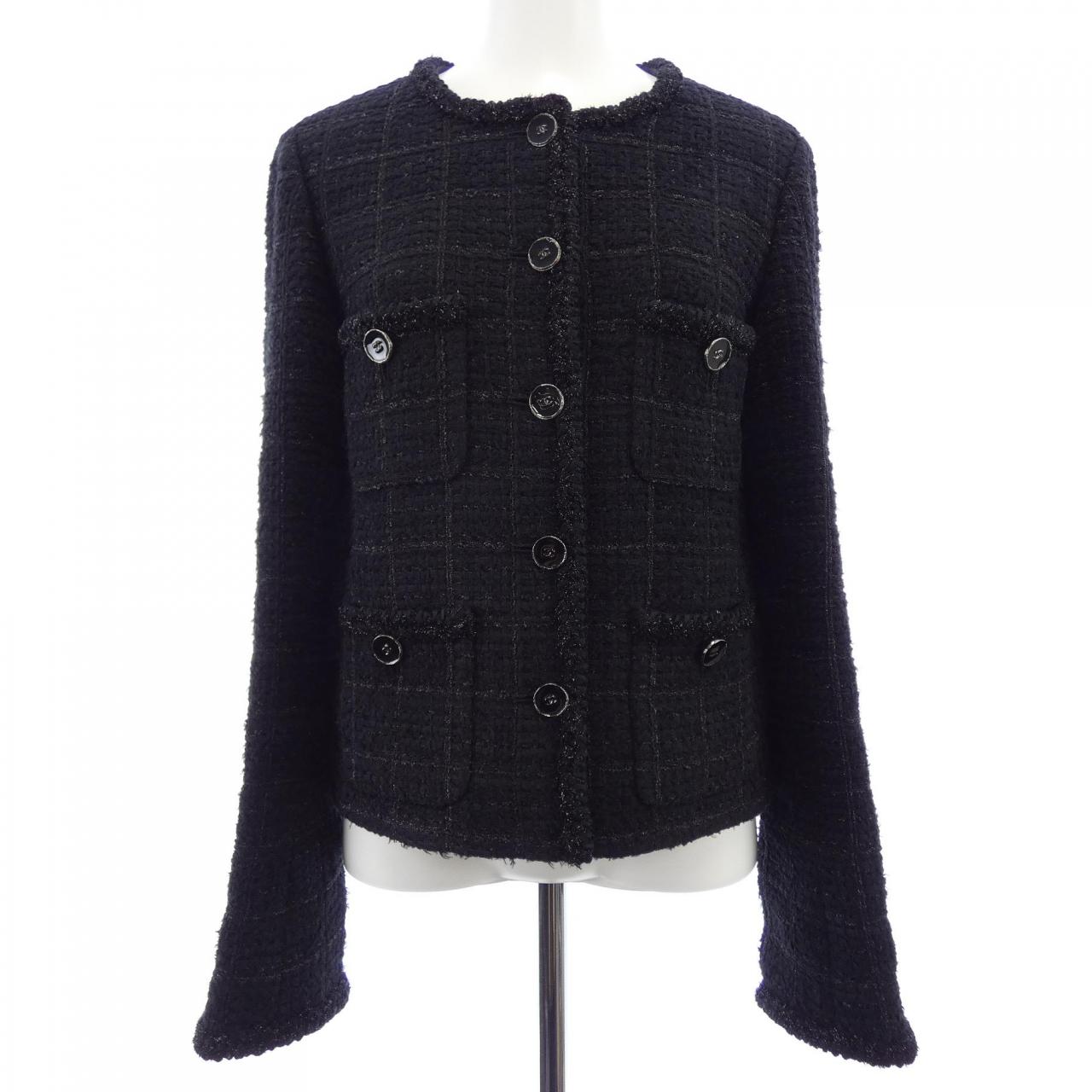 シャネル CHANEL LOOK56 P80445V72486 25B ノーカラージャケット