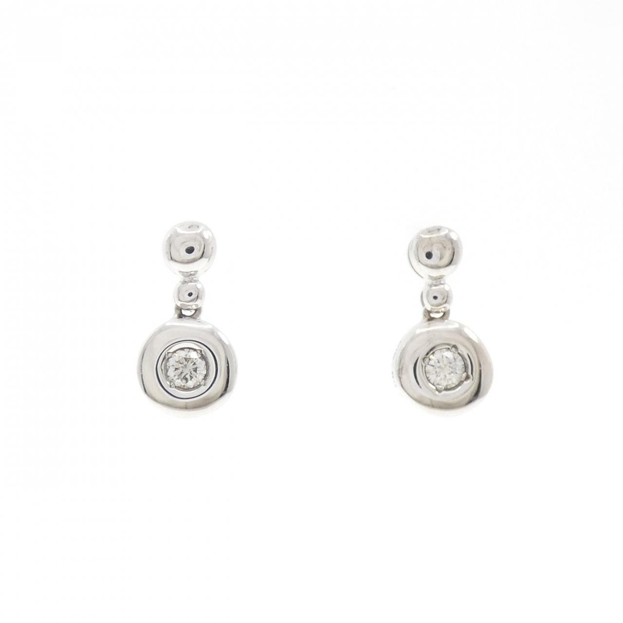 K18WG ダイヤモンド ピアス 0.16CT