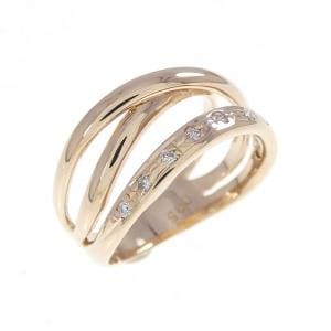 K18PG ダイヤモンド ピンキーリング 0.05CT