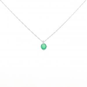 K18WG エメラルド ネックレス 0.43CT