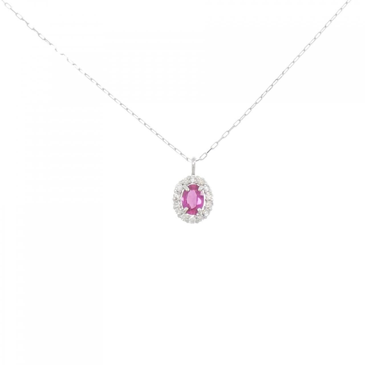 [BRAND NEW] PT Ruby Necklace 0.20CT