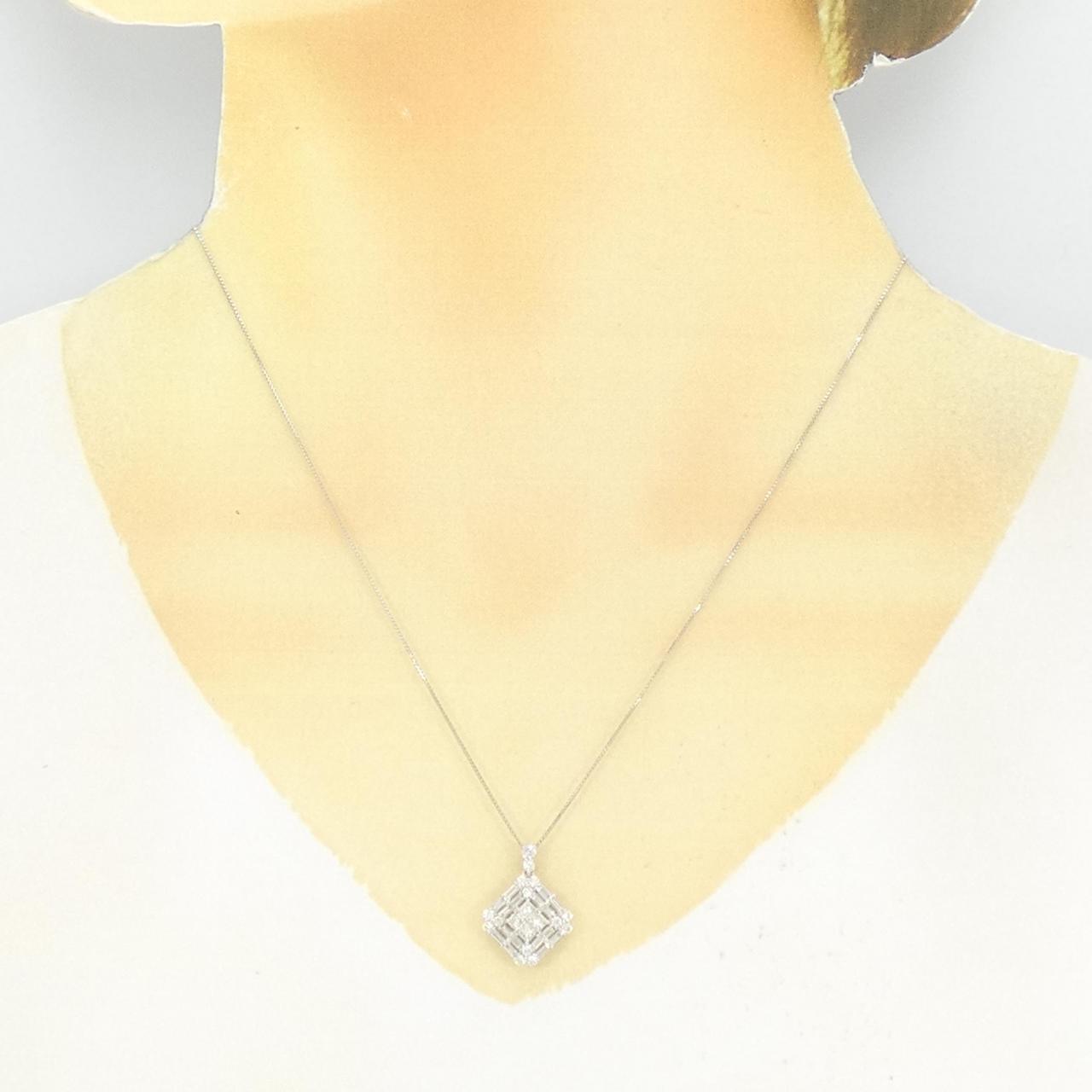 【新品】PT900/PT850 ダイヤモンド ネックレス 1.00CT