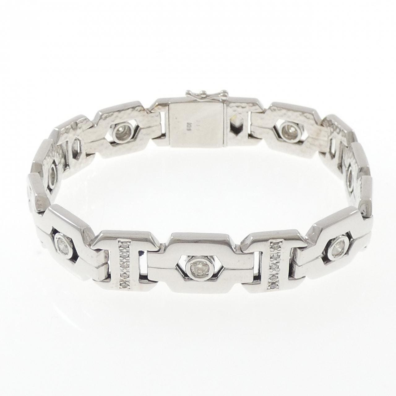K18WG ダイヤモンド ブレスレット 1.10CT
