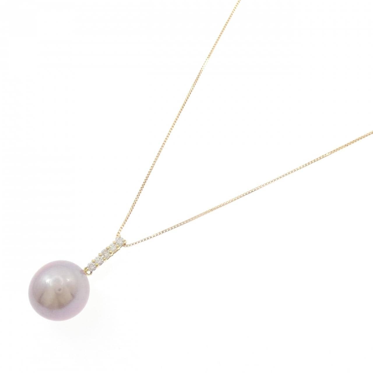 K18YG 淡水パール ネックレス 10.5mm