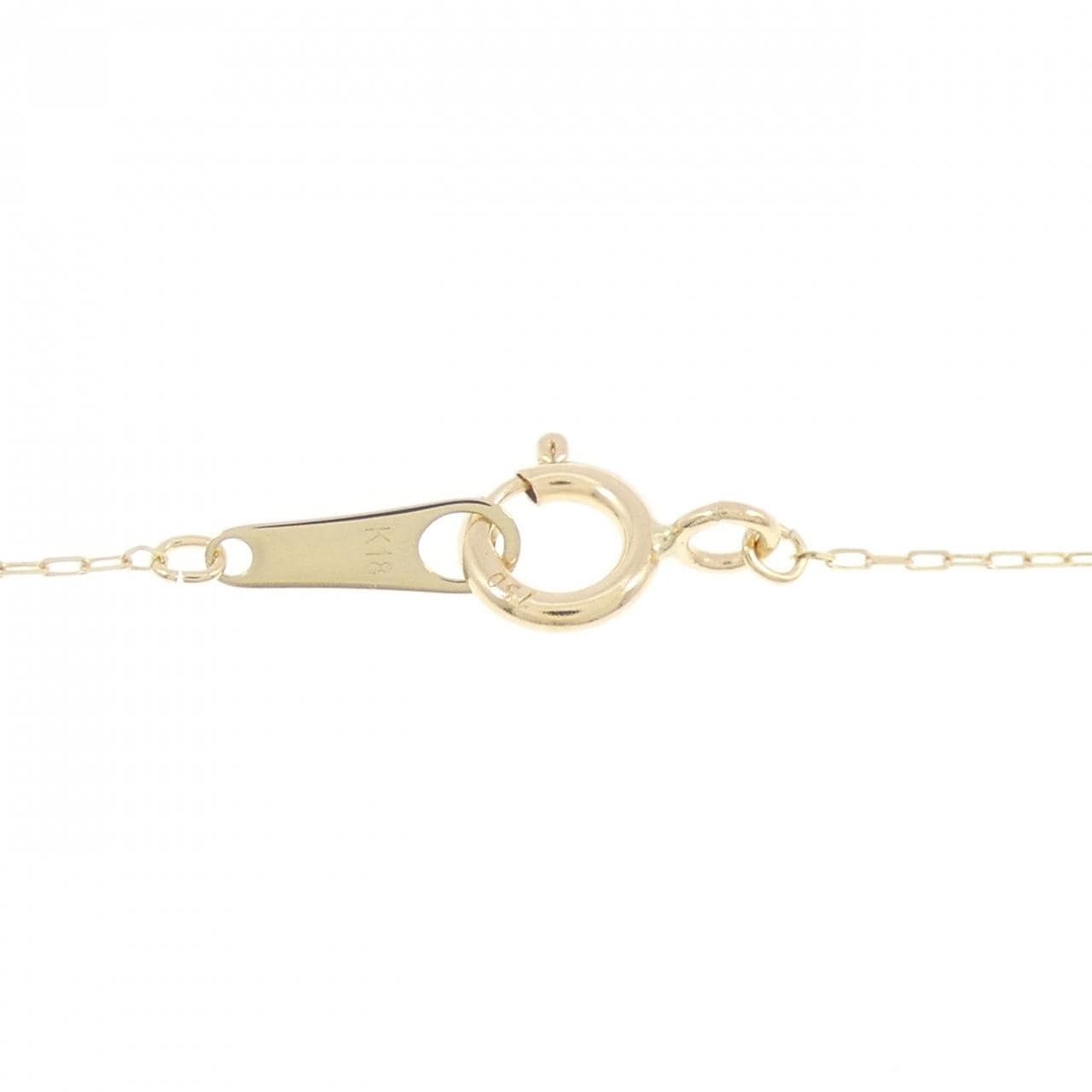 【新品】K18YG フラワー ダイヤモンド ネックレス 0.10CT