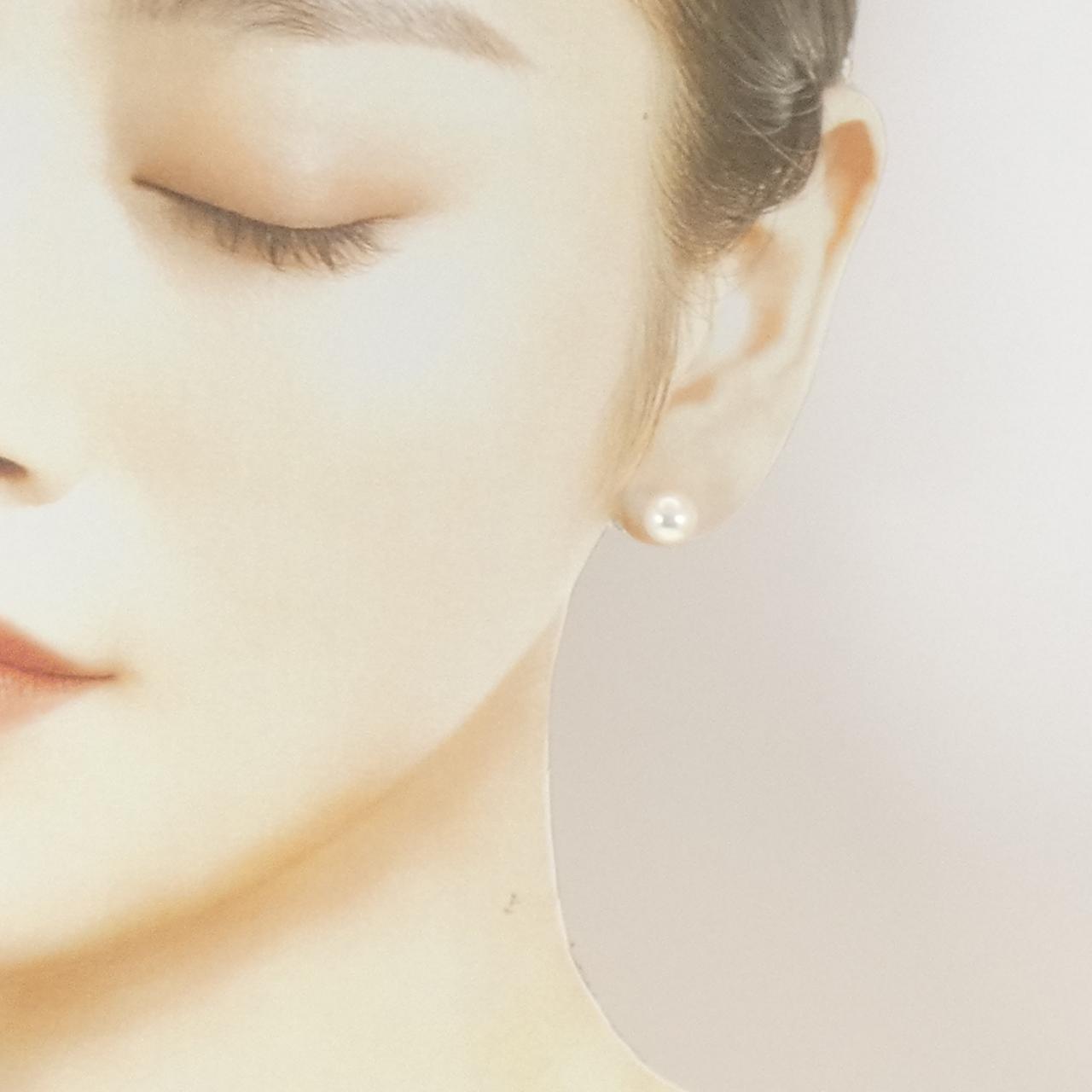 PT900 アコヤパール ピアス 7.7mm