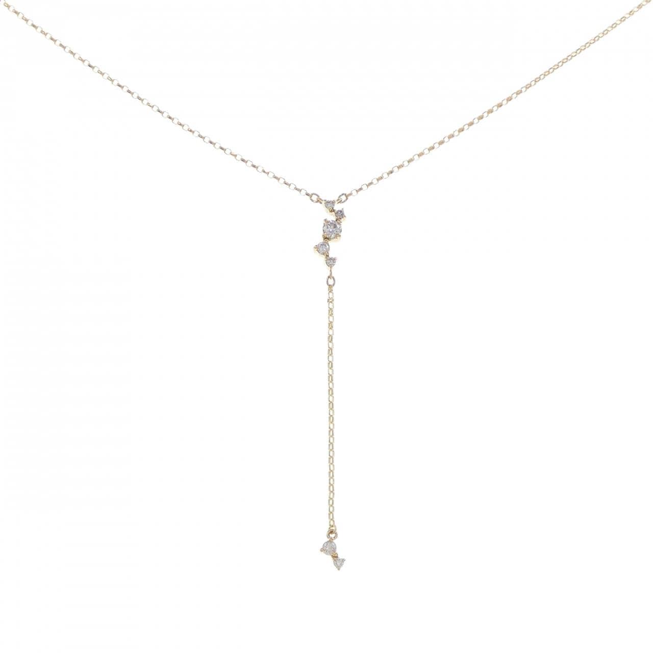 K18YG ダイヤモンド ネックレス 0.12CT