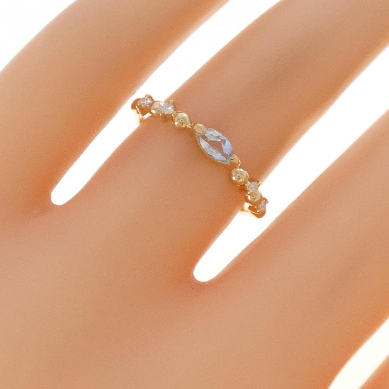 K18YG アクアマリン リング