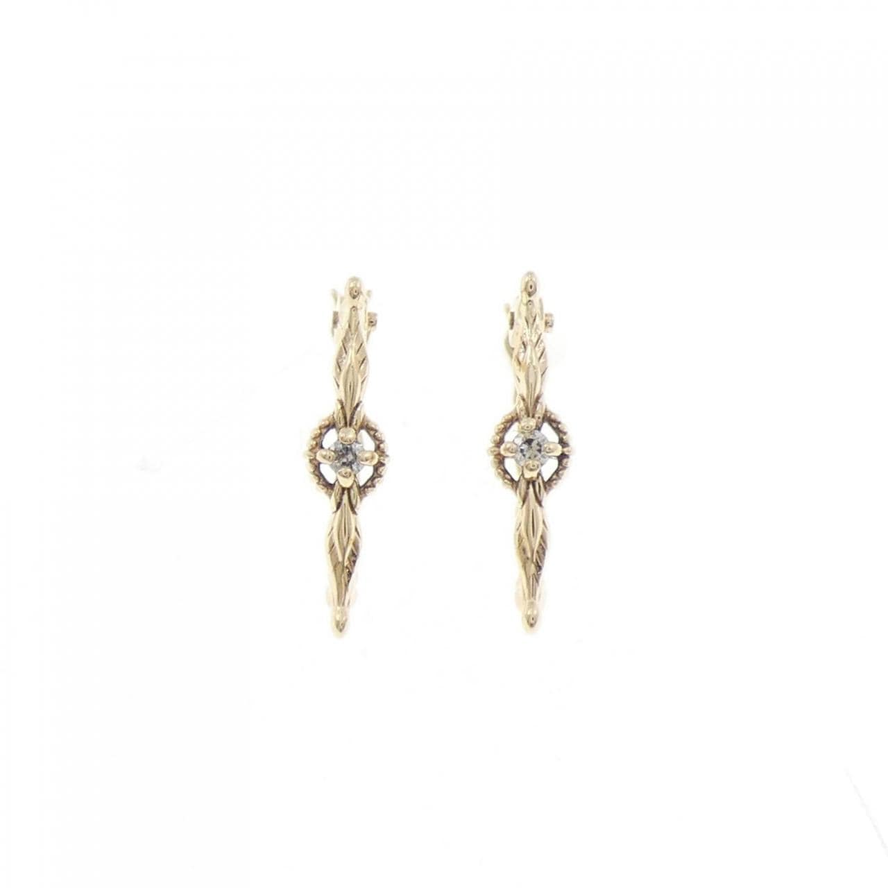 アガット ダイヤモンド ピアス 0.02CT