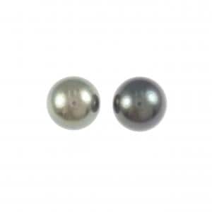 K14WG 黒蝶パール ピアス 11.5mm