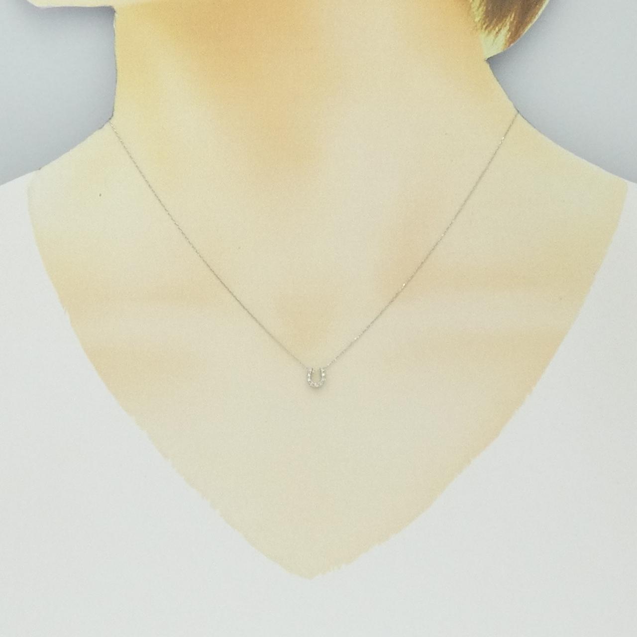 PT900/PT850 ホースシュー ダイヤモンド ネックレス 0.05CT
