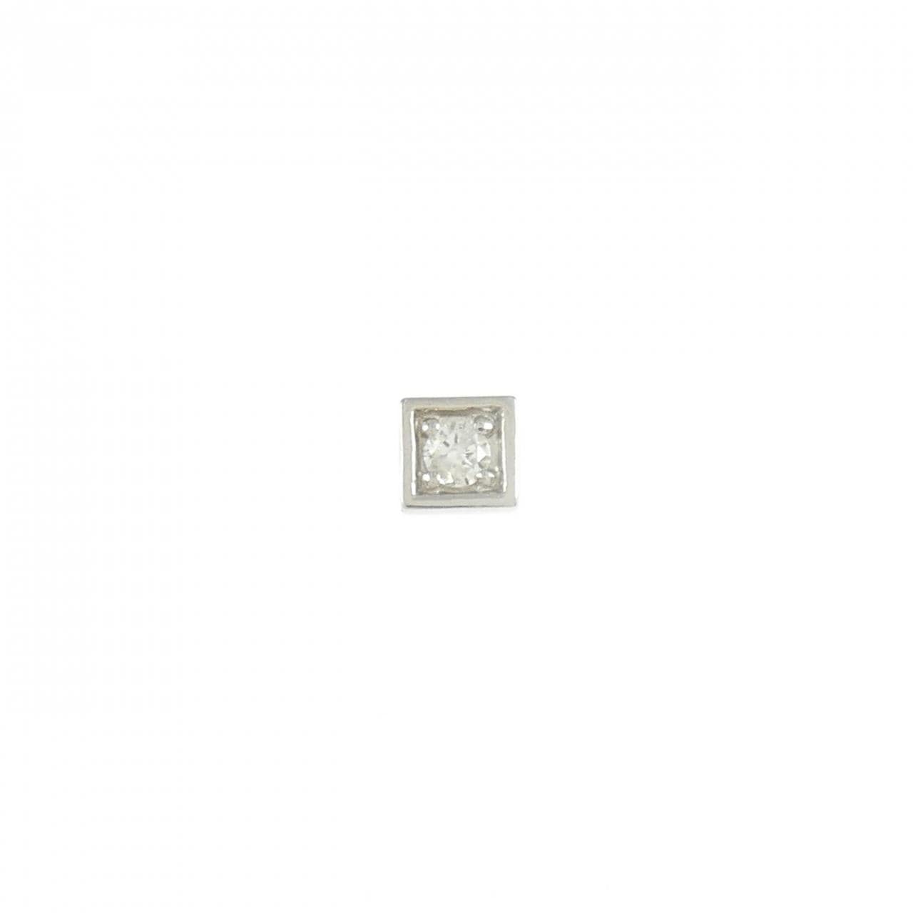 PT900 ダイヤモンド ピアス 0.05CT 片耳