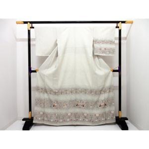 【未使用品】訪問着　刺繍入り絞り加工