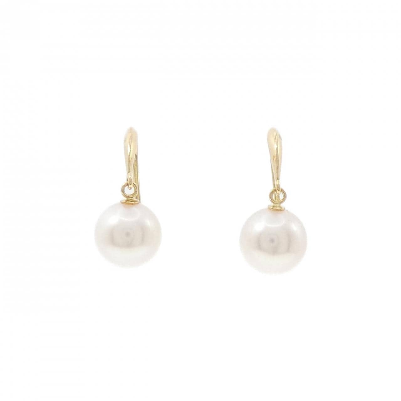 K18YG Akoya pearl earrings 7.8mm