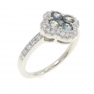 PT900 フラワー アレキサンドライト リング 0.61CT