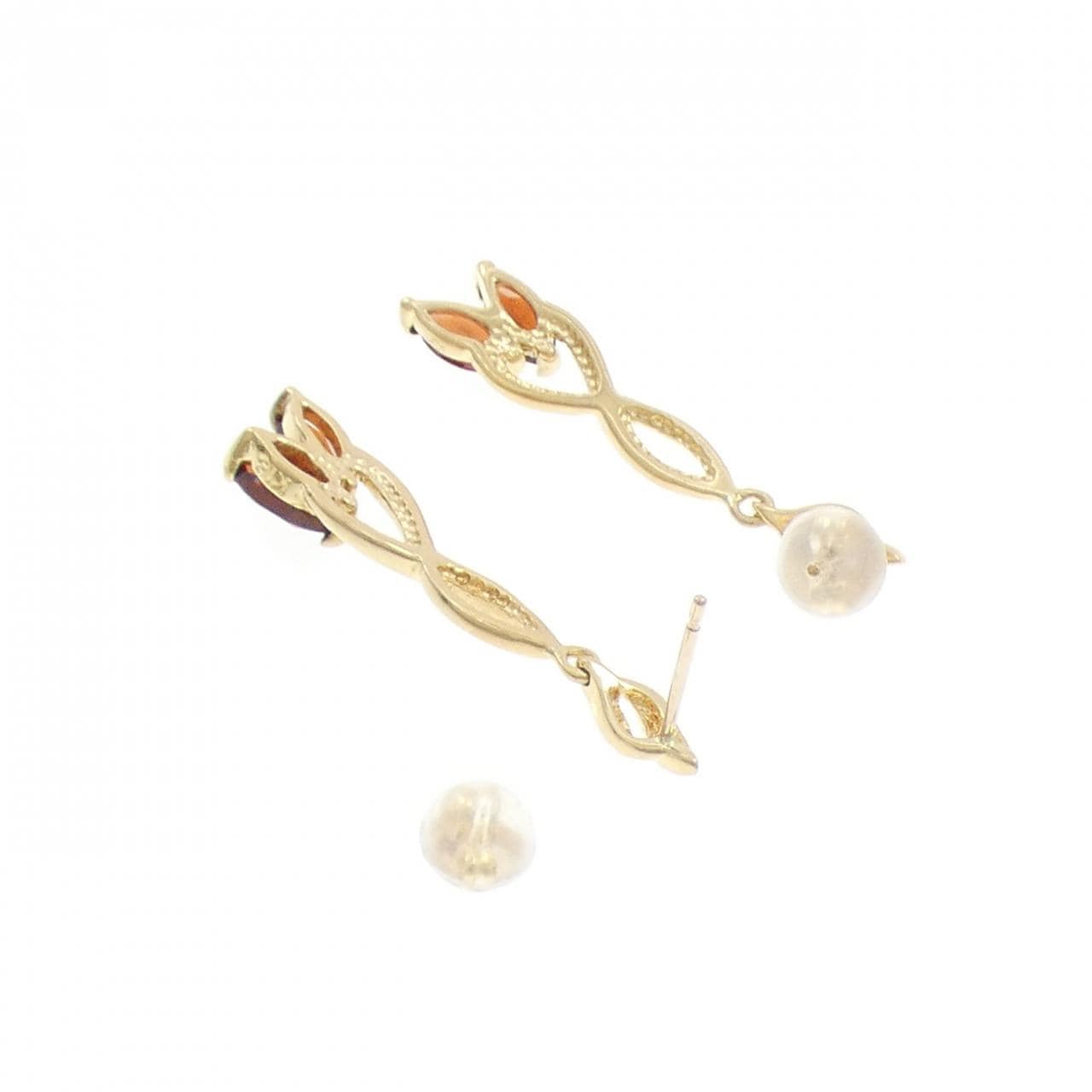 K18YG ガーネット ピアス